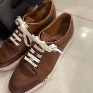 Berluti Playtime Palermo Sneakers in Brown Calfskin Leather UK size 10